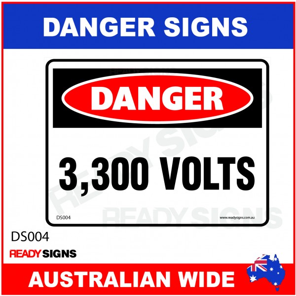 DANGER SIGN - DS-004 - 3,300 VOLTS